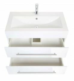 Waschtisch AURORA - weiß Hochglanz-weiß - mit Waschbecken - 86 cm -Baumarkt Verkaufsgeschäft 9004406500 03 1600Wx1600H