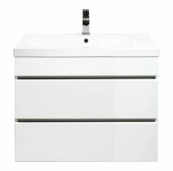 Waschtisch KALI - weiß Hochglanz - grifflos - 70 cm -Baumarkt Verkaufsgeschäft 9004406800 04 1600Wx1600H