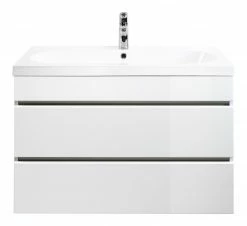 Waschtisch KALI - weiß Hochglanz-weiß - grifflos - 90 cm -Baumarkt Verkaufsgeschäft 9004407100 04 1600Wx1600H