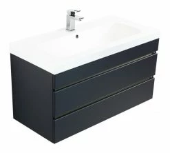 Waschtisch KALI - anthrazit seidenglanz-anthrazit - grifflos - 90 cm