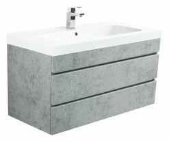 Waschtisch KALI - Betonoptik - grifflos - 90 cm