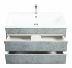 Waschtisch FELINI - Betonoptik - grifflos - 90 cm -Baumarkt Verkaufsgeschäft 9004407600 03 1600Wx1600H