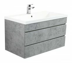 Waschtisch FELINI - Betonoptik - grifflos - 90 cm