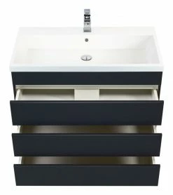 Stand-Waschtisch FELINI - anthrazit seidenglanz-anthrazit - grifflos - 90 cm -Baumarkt Verkaufsgeschäft 9004407800 03 1600Wx1600H