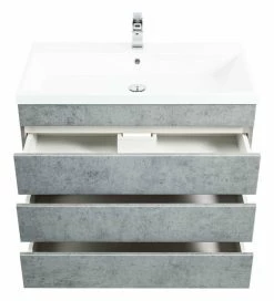 Stand-Waschtisch FELINI - Betonoptik - grifflos - 90 cm -Baumarkt Verkaufsgeschäft 9004407900 03 1600Wx1600H