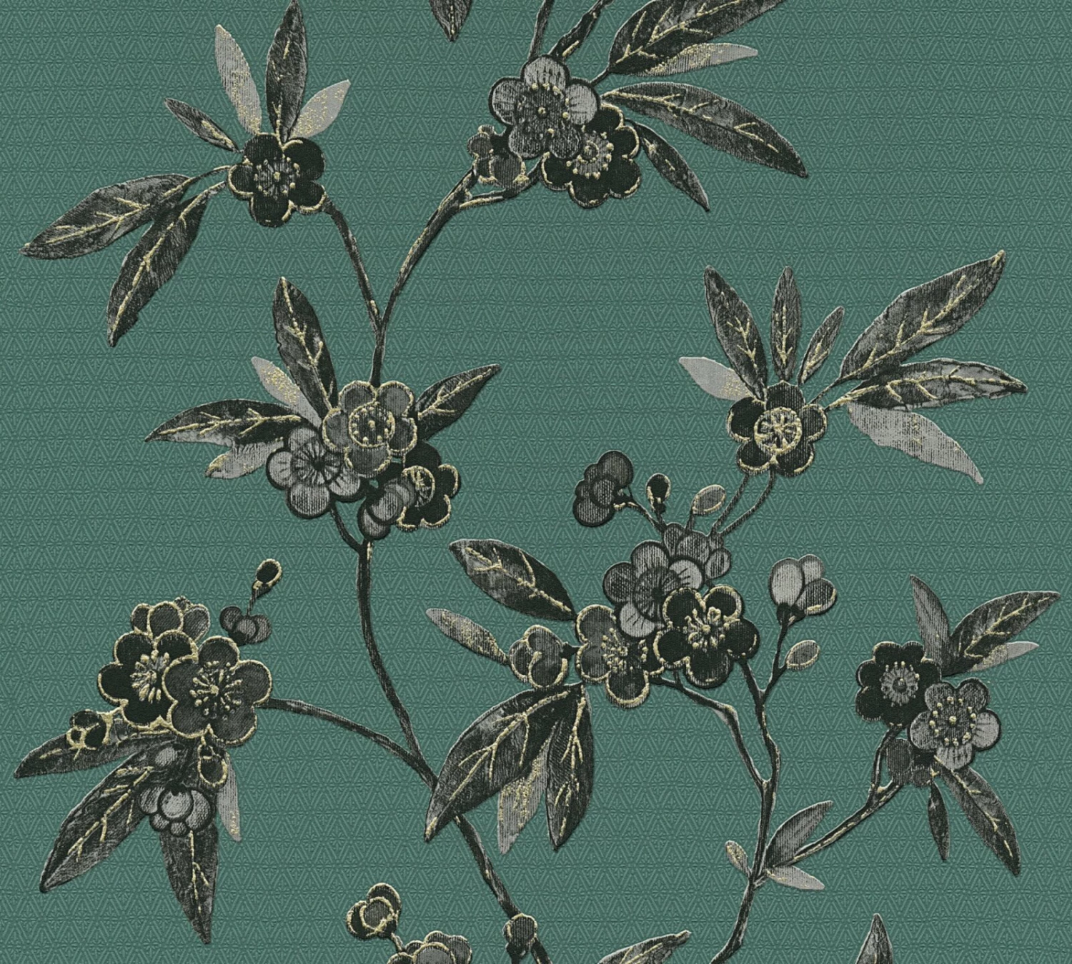 Vliestapete ASIAN FUSION - grün-schwarz - 10 Meter 1 Vliestapete ASIAN FUSION - grün-schwarz - 10 Meter