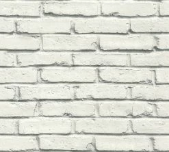 Steintapete - weiß - uni - 10 Meter