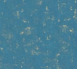 Vliestapete TRENDWALL - blau-gold - 10 Meter