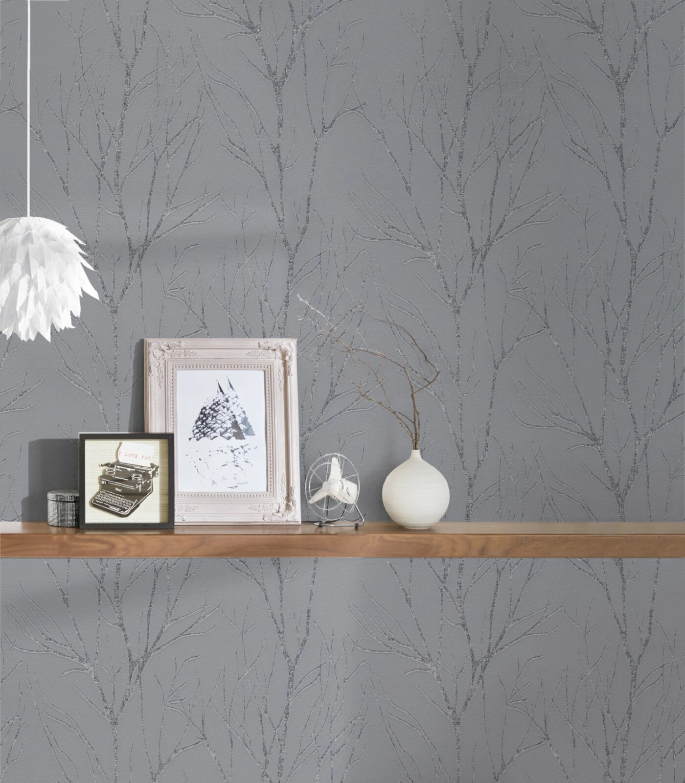 Vliestapete BLOOMING - grau-silber - 10 Meter 3 Vliestapete BLOOMING - grau-silber - 10 Meter – Bild 3