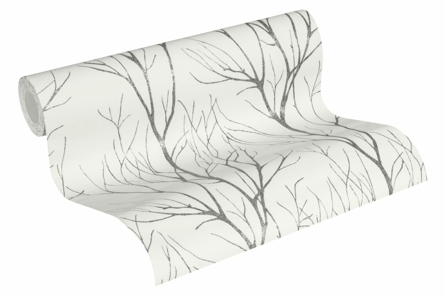 Vliestapete BLOOMING - grau-weiß - 10 Meter 2 Vliestapete BLOOMING - grau-weiß - 10 Meter – Bild 2