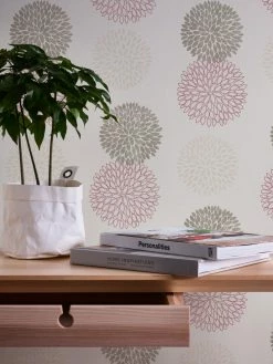 Vliestapete BLOOMING - braun-rot - 10 Meter -Baumarkt Verkaufsgeschäft 9004517700 04 1600Wx1600H