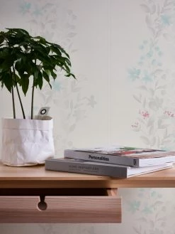 Vliestapete BLOOMING - grau-blau - 10 Meter -Baumarkt Verkaufsgeschäft 9004518300 04 1600Wx1600H