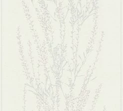 Vliestapete BLOOMING - grau-rosa - 10 Meter