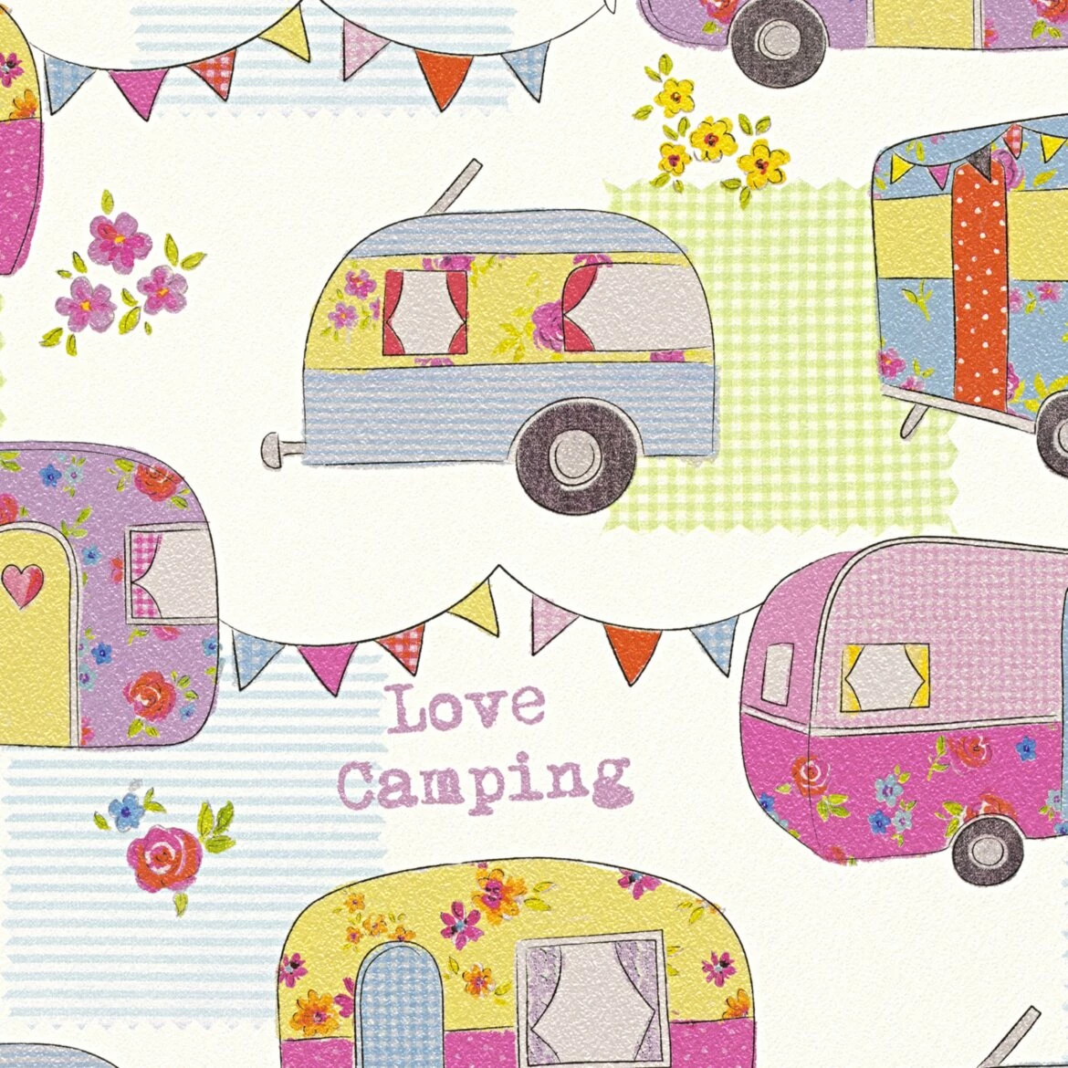 Papiertapete BOYS & GIRLS 6 - bunt-creme - 10 Meter 2 Papiertapete BOYS & GIRLS 6 - bunt-creme - 10 Meter – Bild 2