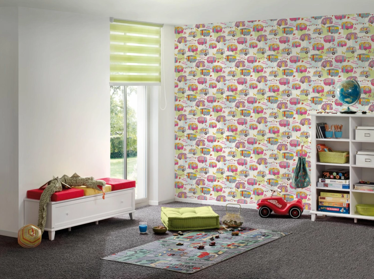 Papiertapete BOYS & GIRLS 6 - bunt-creme - 10 Meter 3 Papiertapete BOYS & GIRLS 6 - bunt-creme - 10 Meter – Bild 3