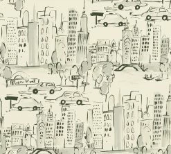 Papiertapete BOYS & GIRLS 6 - schwarz-grau - 10 Meter