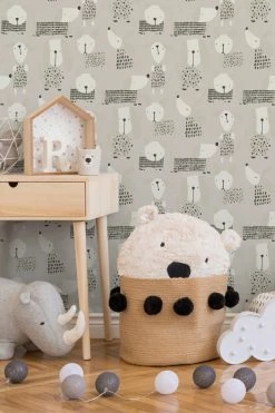 Papiertapete BOYS & GIRLS 6 - grau-beige - 10 Meter -Baumarkt Verkaufsgeschäft 9004524500 04 1600Wx1600H