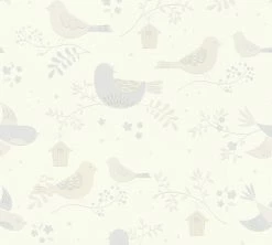 Papiertapete BOYS & GIRLS 6 - beige-grau - 10 Meter