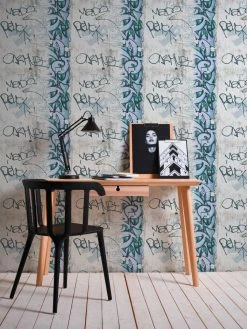 Papiertapete BOYS & GIRLS 6 - grau-grün - 10 Meter -Baumarkt Verkaufsgeschäft 9004525800 04 1600Wx1600H