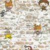 Papiertapete BOYS & GIRLS 6 - orange-beige - 10 Meter