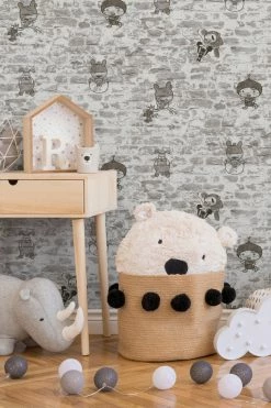 Papiertapete BOYS & GIRLS 6 - grau-silber - 10 Meter -Baumarkt Verkaufsgeschäft 9004526100 04 1600Wx1600H