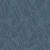 Vliestapete GRAFIK - blau - geometrisch - 10 Meter