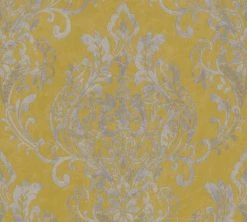 Vliestapete NEW LIFE - gelb-grau - 10 Meter