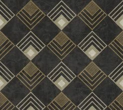 Vliestapete DESIGN - anthrazit-creme - 10 Meter