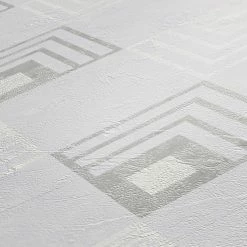 Vliestapete NEW LIFE - grau-weiß - 10 Meter -Baumarkt Verkaufsgeschäft 9004534700 04 1600Wx1600H