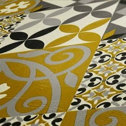 Vliestapete NEW LIFE - schwarz-gelb - 10 Meter -Baumarkt Verkaufsgeschäft 9004535100 04 1600Wx1600H