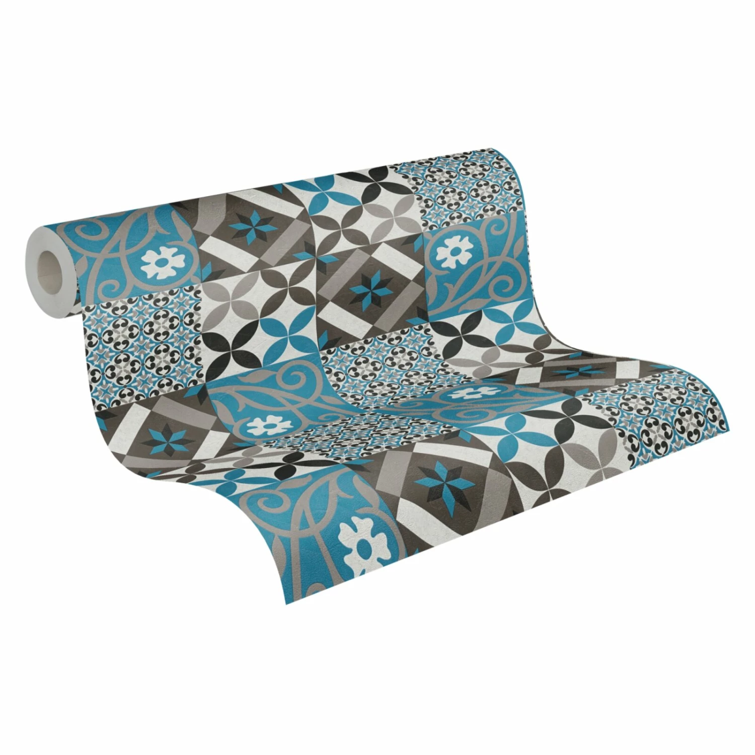 Vliestapete NEW LIFE - schwarz-blau - 10 Meter 2 Vliestapete NEW LIFE - schwarz-blau - 10 Meter – Bild 2