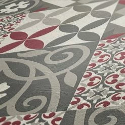 Vliestapete NEW LIFE - schwarz-rot - 10 Meter -Baumarkt Verkaufsgeschäft 9004535300 04 1600Wx1600H