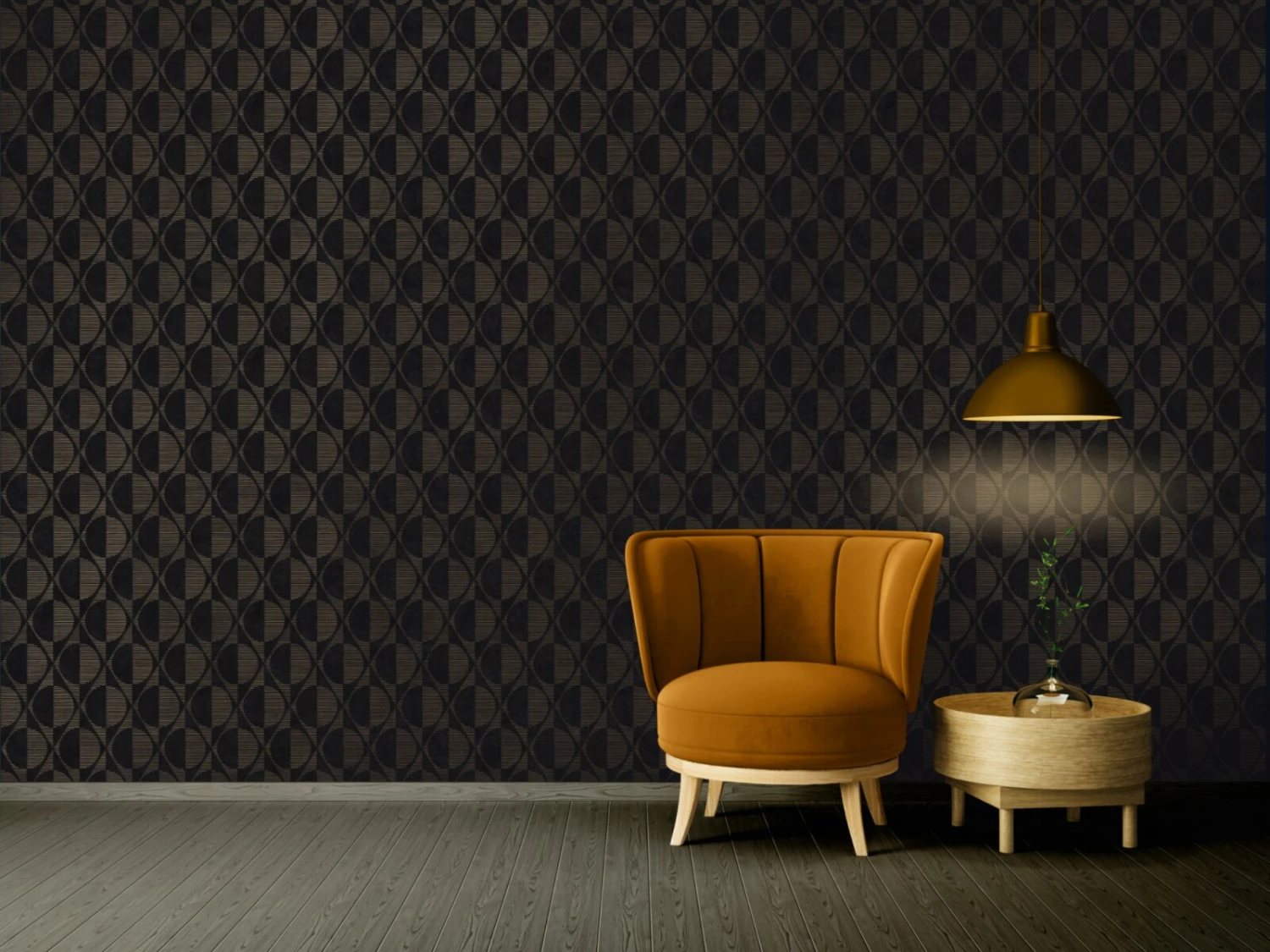 Vliestapete POP STYLE - schwarz-gold - 10 Meter 3 Vliestapete POP STYLE - schwarz-gold - 10 Meter – Bild 3