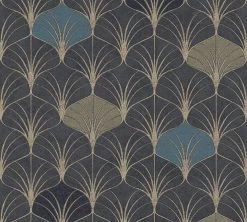 Vliestapete POP STYLE - gold-schwarz - 10 Meter