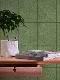 Vliestapete SUMATRA - grün - 10 Meter -Baumarkt Verkaufsgeschäft 9004544100 04 1600Wx1600H