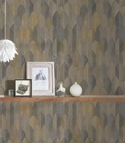 Vliestapete ART DECO - silber-bronze - 10 Meter -Baumarkt Verkaufsgeschäft 9004544700 04 1600Wx1600H