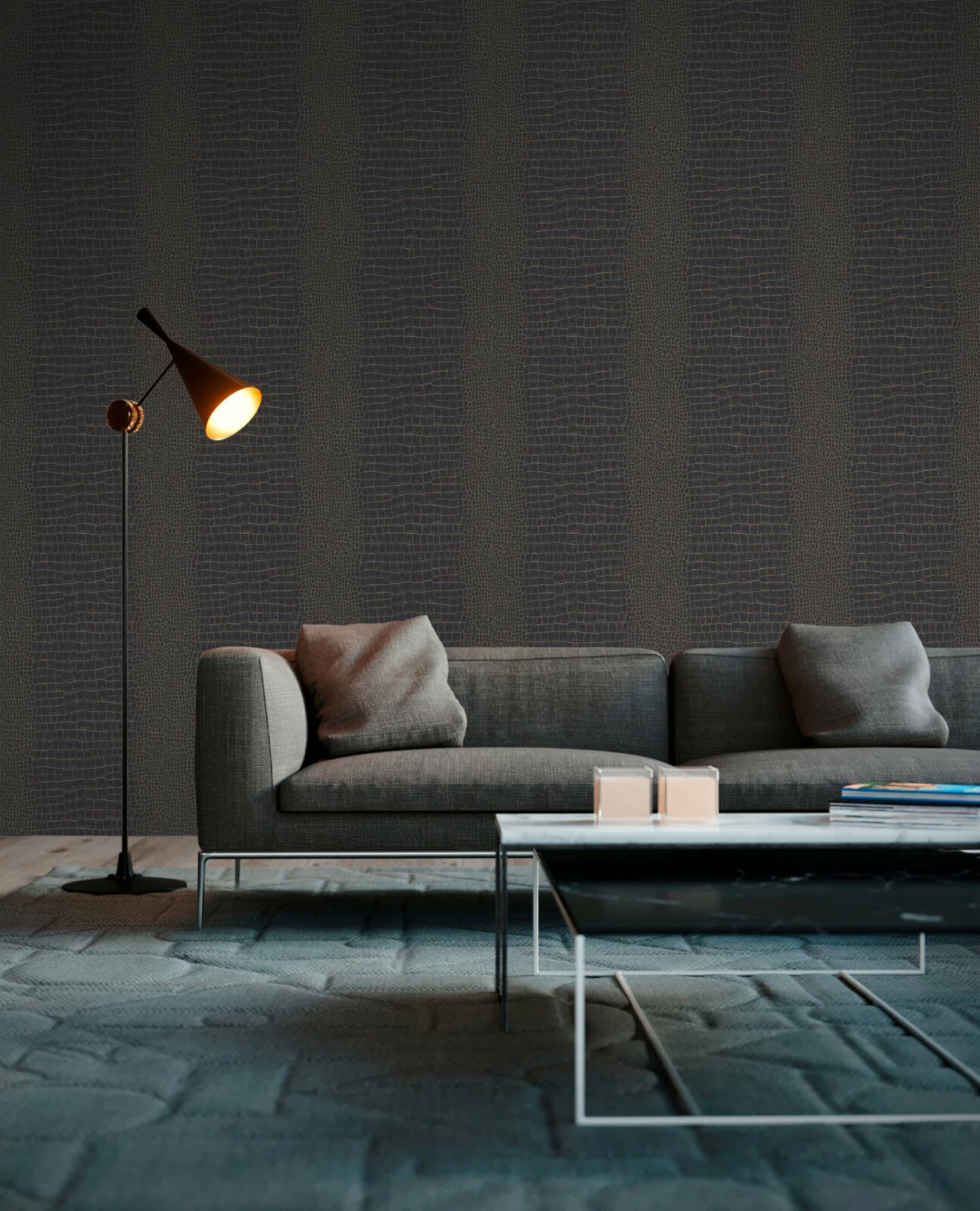 Vliestapete TRENDWALL - gold-schwarz - 10 Meter 4 Vliestapete TRENDWALL - gold-schwarz - 10 Meter – Bild 4