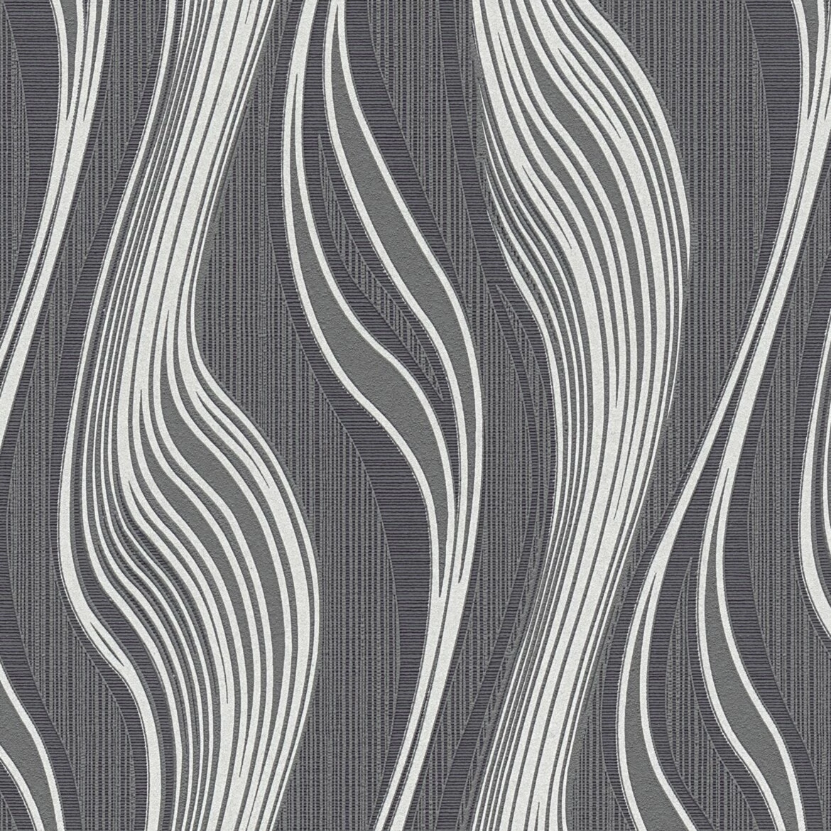 Vliestapete TRENDWALL - schwarz-silber - 10 Meter 3 Vliestapete TRENDWALL - schwarz-silber - 10 Meter – Bild 3