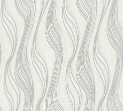 Vliestapete TRENDWALL - grau-weiß - 10 Meter