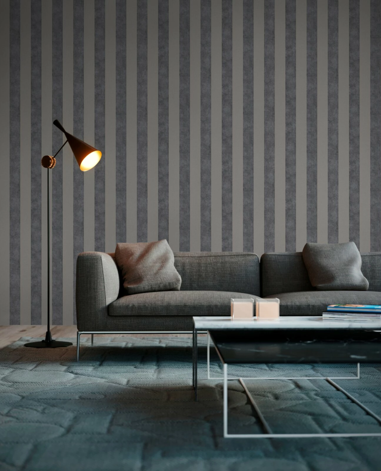 Vliestapete TRENDWALL - schwarz-grau - 10 Meter 4 Vliestapete TRENDWALL - schwarz-grau - 10 Meter – Bild 4