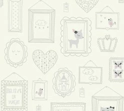 Vliestapete BOYS & GIRLS 6 - weiß-grau - 10 Meter