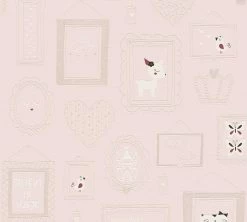 Vliestapete BOYS & GIRLS 6 - rosa-weiß - 10 Meter