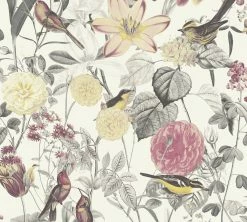 Vliestapete EXOTIC LIFE - rot-gelb - 10 Meter