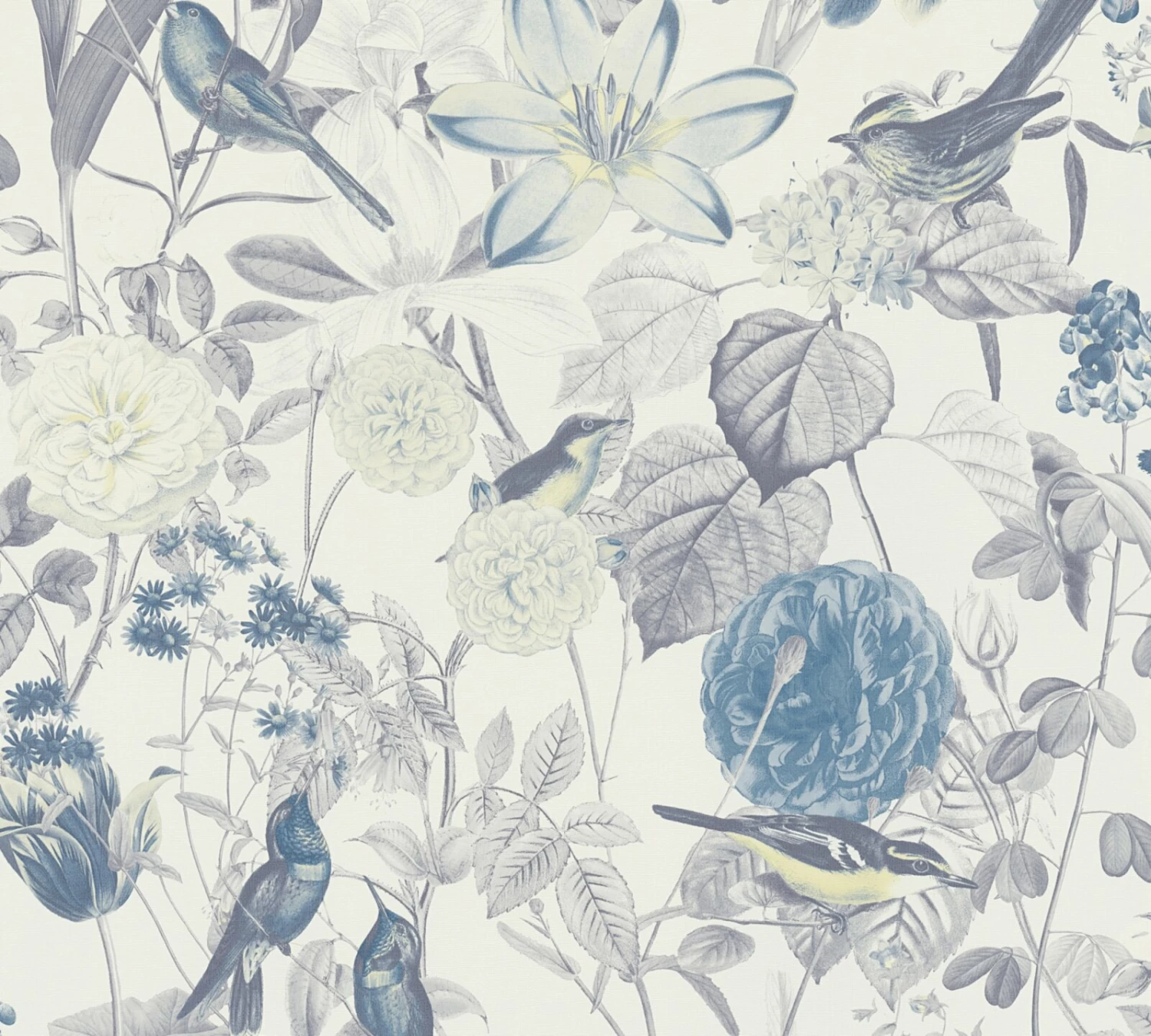 Vliestapete EXOTIC LIFE - blau-gelb - 10 Meter 1 Vliestapete EXOTIC LIFE - blau-gelb - 10 Meter