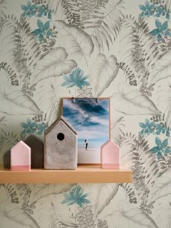 Vliestapete EXOTIC LIFE - blau-grau - 10 Meter -Baumarkt Verkaufsgeschäft 9004560400 04 1600Wx1600H