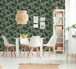 Vliestapete GEO NORDIC - grün-schwarz - 10 Meter -Baumarkt Verkaufsgeschäft 9004562500 04 1600Wx1600H