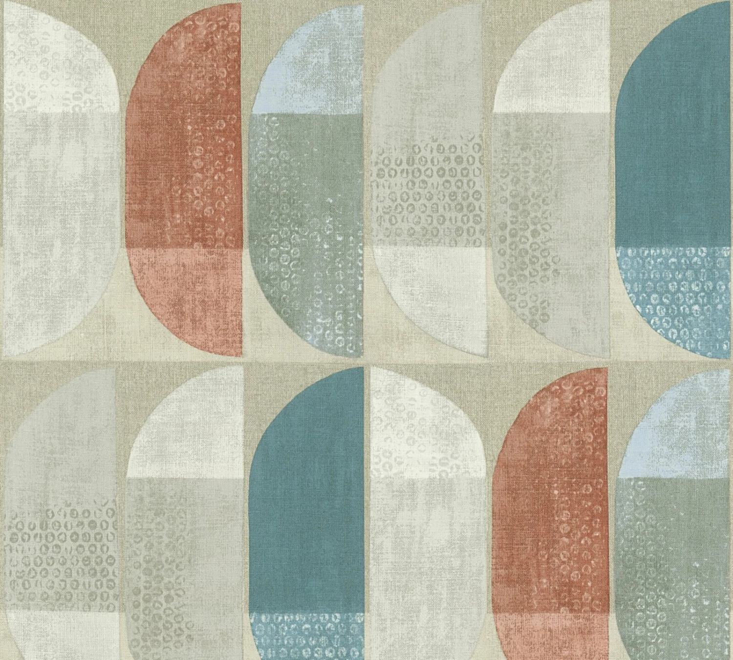 Vliestapete GEO NORDIC - beige-rot - 10 Meter 1 Vliestapete GEO NORDIC - beige-rot - 10 Meter