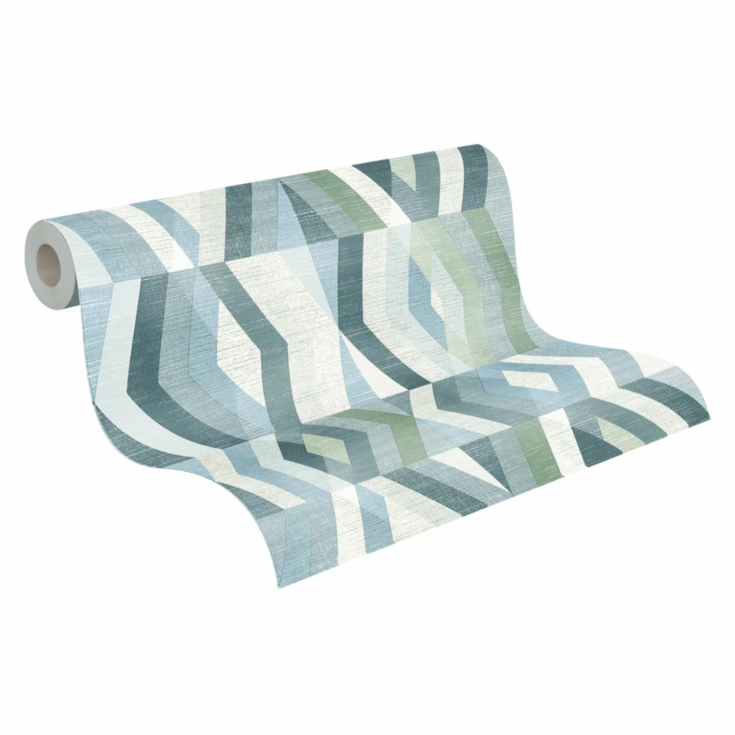 Vliestapete GEO NORDIC - blau-weiß - 10 Meter 2 Vliestapete GEO NORDIC - blau-weiß - 10 Meter – Bild 2