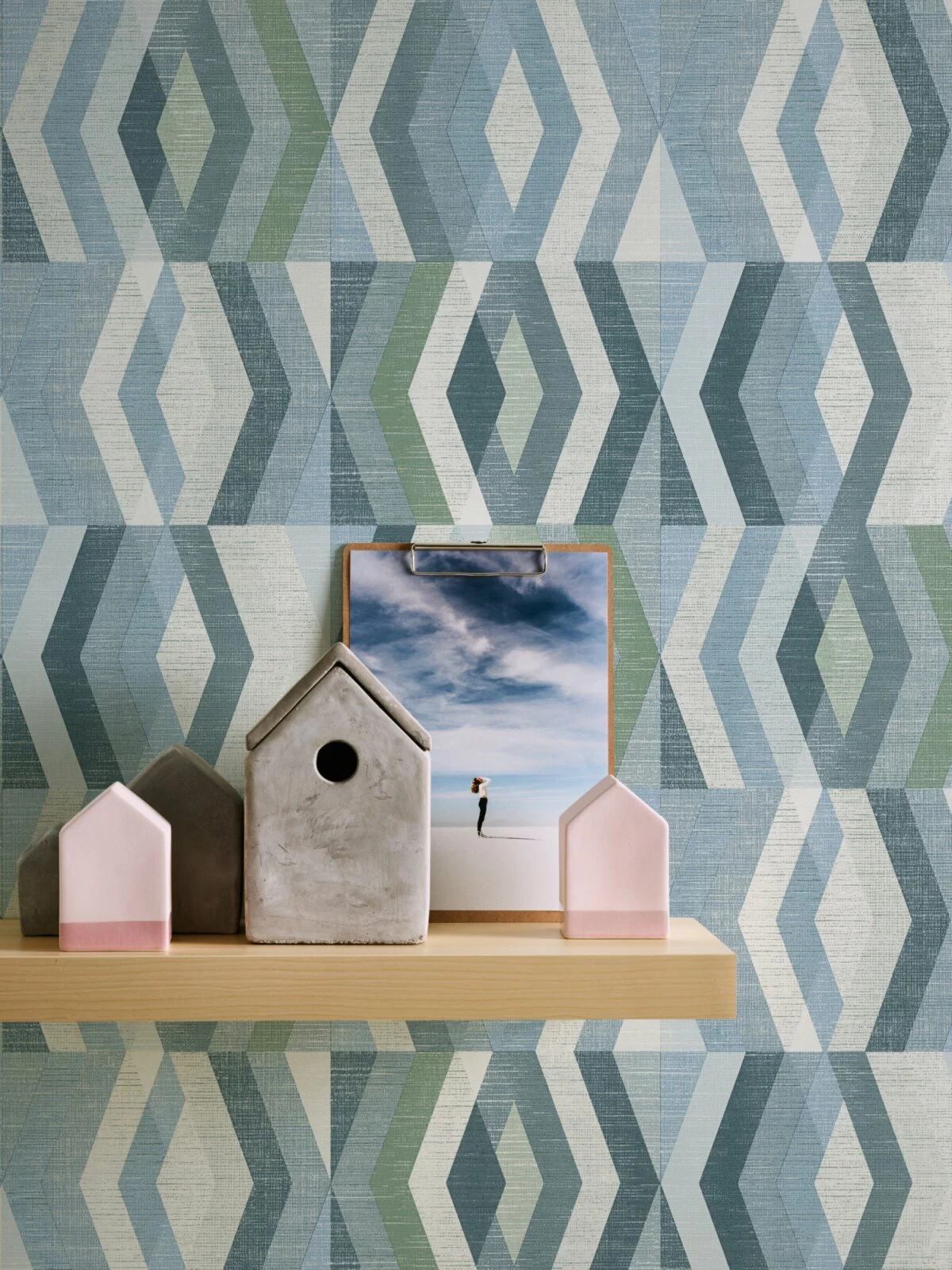 Vliestapete GEO NORDIC - blau-weiß - 10 Meter 3 Vliestapete GEO NORDIC - blau-weiß - 10 Meter – Bild 3