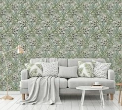 Vliestapete GEO NORDIC - grün-weiß - 10 Meter -Baumarkt Verkaufsgeschäft 9004564700 04 1600Wx1600H